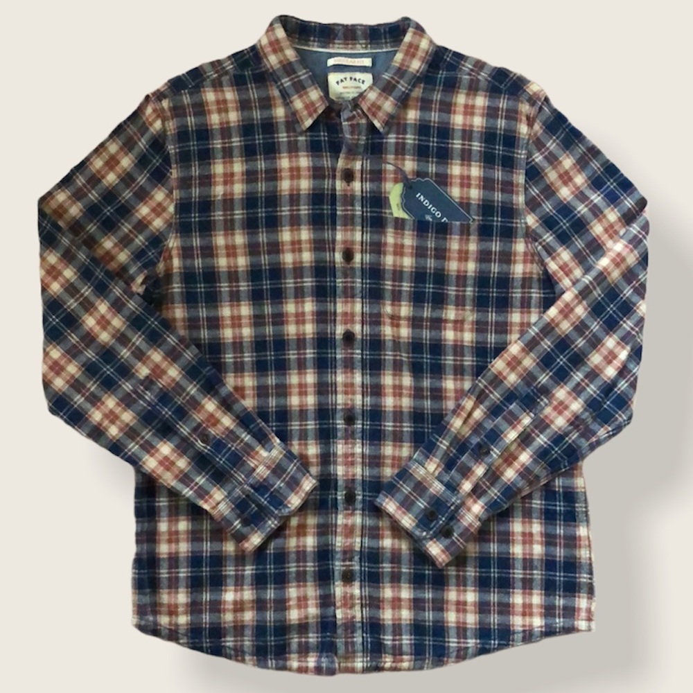 FAT FACE REGULAR FIT PURTON CHECKERED LONG SLEEVES (L) 🍂